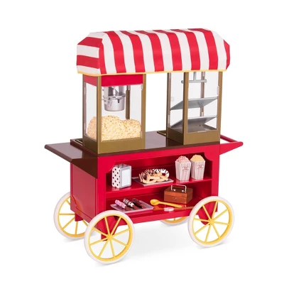 Our Generation Retro Pretzel & Popcorn Play Food Stand For 18" Dolls - Poppin' Plenty Snack Cart 5 Our Generation Retro Pretzel & Popcorn Play Food Stand For 18" Dolls - Poppin' Plenty Snack Cart - Image 3