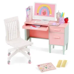Our Generation Class In Session Teacher's School Desk & Chair Set With Supplies Accessories For 18" Dolls -Cyte Doll Toys GUEST 14064cc5 f82f 482e 9867 da708811d579