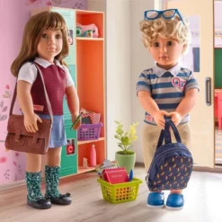 Our Generation 18" Boy Doll With School Bag - Leo