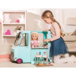 Our Generation Sweet Stop Ice Cream Truck With Electronics For 18" Dolls - Light Blue -Cyte Doll Toys GUEST 1870b526 40f0 49e2 aa0b 0514dcc6ef48