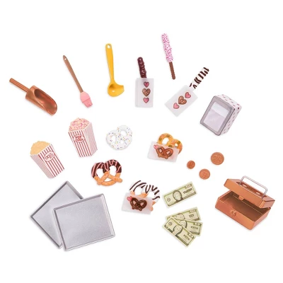 Our Generation Retro Pretzel & Popcorn Play Food Stand For 18" Dolls - Poppin' Plenty Snack Cart 6 Our Generation Retro Pretzel & Popcorn Play Food Stand For 18" Dolls - Poppin' Plenty Snack Cart - Image 4