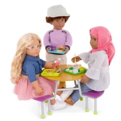 Our Generation Cafeteria Table School Accessory Set For 18" Dolls -Cyte Doll Toys GUEST 452e8ff5 5be6 4c7d 9c0f a6d788ec5199