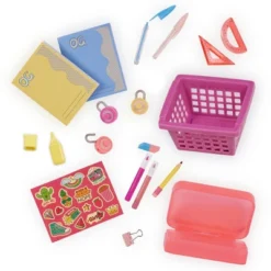 Our Generation School Spirit Pink Locker & Supplies Accessory Set For 18" Dolls: 24 Pieces Set With Pencil, Marker, Storage Baskets -Cyte Doll Toys GUEST 4d96eef7 e098 4711 b7d9 1e7632bd7e4e