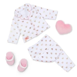 Our Generation Serenity With Heart Polka Dot Pajama Outfit 18" Slumber Party Doll -Cyte Doll Toys GUEST 55275f87 af78 4784 9249 b84c045e2be6