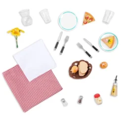 Our Generation Dining Table & Chairs Furniture Set With Play Food For 18" Dolls - Pizza With You -Cyte Doll Toys GUEST 5710a6dd e7d4 47ed 9263 c71a782ab87e