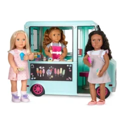 Our Generation Sweet Stop Ice Cream Truck With Electronics For 18" Dolls - Light Blue -Cyte Doll Toys GUEST 597dcc7e d28c 4b96 a11d a24bb0acfdf1