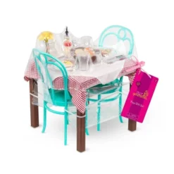 Our Generation Dining Table & Chairs Furniture Set With Play Food For 18" Dolls - Pizza With You -Cyte Doll Toys GUEST 63002a1b 35be 4a0d 936a cce2a1866f89