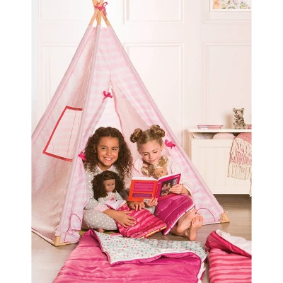 Our Generation Pink Suite Camping Play Tent For Dolls & Kids 3 Our Generation Pink Suite Camping Play Tent For Dolls & Kids