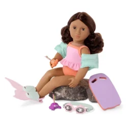 Our Generation Mermaid Tales Swim Fin And Accessories For 18" Dolls: 7-Piece Beach Set With Bath Accessories -Cyte Doll Toys GUEST 81dd5e0b fdfd 4ffb 9483 9b73e6c493e4