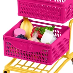 Our Generation Grocery Day Shopping Cart Pink & Yellow Accessory Set For 18" Dolls -Cyte Doll Toys GUEST 82bccf8e 5aad 4a48 bfc3 e2ce576016de