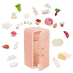 Our Generation Perfectly Fresh Mini Fridge & Play Food Accessory Set For 18" Dolls -Cyte Doll Toys GUEST 85a841a1 52fe 4679 a9e8 80335d071925