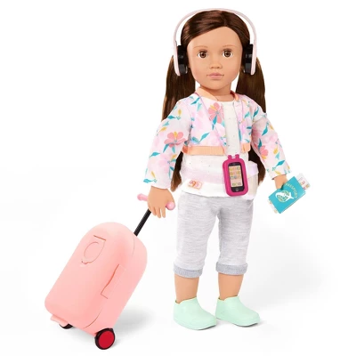 Our Generation Packed For Adventures Pink Luggage Scooter Suitcase & Accessories Set For 18" Dolls: 20-Piece Travel Set 4 Our Generation Packed For Adventures Pink Luggage Scooter Suitcase & Accessories Set For 18" Dolls: 20-Piece Travel Set - Image 2