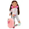 Our Generation Packed For Adventures Pink Luggage Scooter Suitcase & Accessories Set For 18" Dolls: 20-Piece Travel Set -Cyte Doll Toys GUEST 92eba7a2 24b5 4fa8 b71a 8bde441c3b88