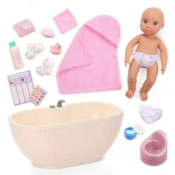 Our Generation Baby Doll Lacy & Bathtime Set Bathtub With Real Water Sounds, Potty & Accessories -Cyte Doll Toys GUEST 9a61f797 6eb0 4aa9 af07 d06087256f38