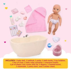 Our Generation Baby Doll Lacy & Bathtime Set Bathtub With Real Water Sounds, Potty & Accessories -Cyte Doll Toys GUEST b0f74b06 85f1 448e a9ce 40b78f58825a