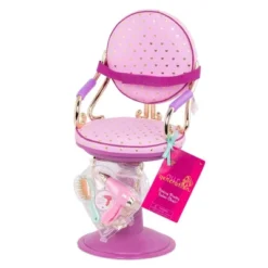 Our Generation Salon Chair - Purple With Heart Pattern -Cyte Doll Toys GUEST c044f089 7e14 4c37 ace5 3286d413c584