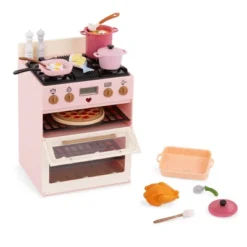Our Generation Make & Bake Stove With Oven & Cooking Sounds Accessory Set For 18" Dolls -Cyte Doll Toys GUEST cc36b6eb 5594 4b83 bb62 d2bceeb71ff2