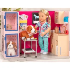 Our Generation Healthy Paws Vet Clinic Playset In Pink With Electronics For 18" Dolls -Cyte Doll Toys GUEST d02c9181 d277 480f bc14 89aaac69415a