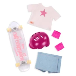Our Generation Ollie Posable 18" Skateboarder Doll & Storybook