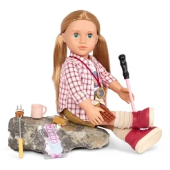 Our Generation Shannon Posable 18" Camping Doll & Storybook